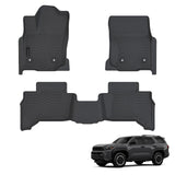 Auxko All Weather Floor Mats Fit for 2025 Toyota 4Runner 5-Seater Gasoline Not Hybrid Version TPE Liners Accessories Odorless Anti-Slip Floor Liners & Cargo Liners for 2025 Toyota 4 Runner