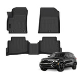 Auxko All Weather Floor Mats for Kia Seltos 2024 2025 2026 TPE Liners All Season Accessories Guard Odorless Anti-Slip Floor Liners for Kia Seltos 2024 2025 2026