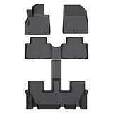 Auxko All Weather Floor Mats Fit for Hyundai Palisade 7&8 Seat 2020-2024 2025 TPE Rubber Liners Palisade Accessories Set All Season Guard Odorless Anti-Slip Floor Mats