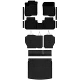 Auxko All Weather Floor Mats Upper Cargo Mat with Backrest Mat & Door Sill Protector for 2023-2026 Honda CRV TPE Liners Accessories Guard Odorless Anti-Slip Floor Trunk Liner with Back Seat Protectors