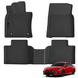 Auxko All Weather Floor Mats Fit for Toyota Camry 2025 2026 Include Hybrid LE/SE/XLE/XSE TPE Liners Camry Accessories All Season Guard Odorless Anti-Slip Floor Mats Black