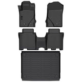 Auxko All Weather Floor Mats Cargo Mat Fit for Ford Bronco(Not Sport) 4Door 2021-2024 2025 TPE Rubber Liners Set Bronco Accessories All Season Guard Odorless Anti-Slip Floor Mats Black