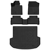 Auxko All Weather Floor Mats Cargo Mat Fit for Hyundai Santa FE 2021-2023 (Gas Only) TPE Liners Accessories All Season Guard Odorless Anti-Slip Floor Mats Trunk Mat for Hyundai Santa FE Black