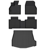 Auxko All Weather Floor Mats Cargo Mat Fit for 2026 2025 2024 2023 Subaru Solterra/Toyota BZ4X 2025 2024 2023 TPE Floor Liner Trunk Mat Solterra Accessories All Season Odorless Anti-Slip Black