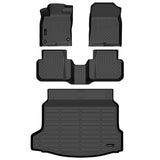 Auxko All Weather Floor Mats Cargo Mat Fit for 2025 2026 Honda Civic Hybrid Hatchback (Not Sedan) Accessories Odorless Anti-Slip Floor Mats Trunk Mat for Honda Civic Hybrid Black
