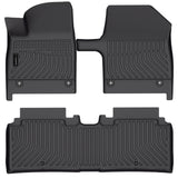 Auxko All Weather Floor Mats Update Fit for Kia EV6 2024 2023 2022 TPE Rubber Liners Set EV6 Accessories All Season Guard Odorless Anti-Slip Floor Mats 2 Row