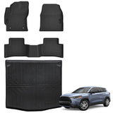 Auxko All Weather Floor Mats Cargo Mat Fit for 2025 2024-2022 Toyota Corolla Cross AWD(Not Fit Hybrid) TPE Liners Accessories All Season Guard Odorless Anti-Slip