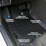 AUXKO All Weather Floor Mats for Honda Civic 2022-2025 2026 Sedan Hatchback Si(Include Sport|2nd Row with&w/o USB Port|Not for Hybrid) Acura Integra 2023-2025 Liners All Season Odorless Anti-Slip