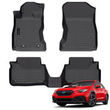 Auxko All Weather Floor Mats Fit for Subaru WRX 2022-2024 2025 TPE Rubber Liners WRX Accessories Set All Season Guard Odorless Anti-Slip Floor Mats