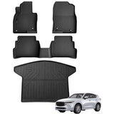All Weather Floor Mats Cargo Mat Fit for Mazda CX-5 2025 2024 2023 2022 2021 2020 2019 2018 2017 TPE Rubber Liners CX5 Accessories All Season Guard Odorless Anti-Slip Floor & Trunk Liners