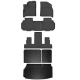 AUXKO All Weather Floor Mats Cargo Mat Backrest Mat Fit for 2024 2025 2026 Chevy Traverse & GMC Acadia 7 Seat/2025-2026 Buick Enclave TPE Liner Accessories Odorless Anti-Slip Black