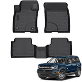 Auxko All Weather Floor Mats for Ford Maverick Gasoline 2022-2024 2025 & Bronco Sport 2021-2024 TPE Liners Maverick Bronco Sport Accessories Set All Season Odorless Anti-Slip Floor Mats
