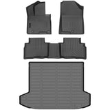 Auxko All Weather Floor Mat & Cargo Mat Fit for 2025 2024 2023 2022 Hyundai Tucson Hybrid(Not PHEV) TPE Liner Tucson Accessory Set All Season Odorless Anti-Slip Floor Liner
