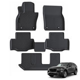 All Weather Floor Mats Fits for Mazda CX-90 2024 2025 8 seat 3 Rows TPE Rubber Liners Accessoires for Mazda CX90 2024 2025 All Season Guard Odorless Anti-Slip Mats