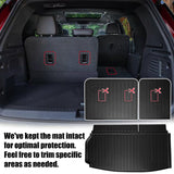 AUXKO All Weather Cargo Mats & Backrest Mat Fit for 2025 2024 Chevrolet Chevy Traverse (7&8 Seat Not for Limited) TPE Back Seat Protector Liner Accessory Odorless Black