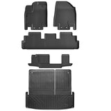 Auxko All Weather Floor Mats Cargo Mat Back Seat Mat Fit for Nissan Pathfinder 8 Seat 2025 2024 2023 2022 TPE Floor Liner Trunk Mat Pathfinder Accessories All Season Odorless Anti-Slip Black