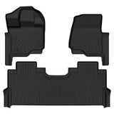 Auxko All Weather Floor Mats Fit for 2017-2024 2025 Ford F-250 F-350 F450 F550 Super Duty Supercrew Cab with Factory Carpet Front Bucket Seat & Rear Under Storage Accessories Odorless