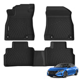 All Weather Floor Mats Fit for Nissan Sentra 2020-2025 TPE Liners Sentra Accessories Set All Season Guard Odorless Anti-Slip Floor Mats Black