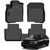 Auxko All Weather Floor Mats Fits for Honda HR-V Include Hybrid 2023 2024 2025 2026 TPE Rubber Liners All Season Guard Odorless Anti-Slip Mats for 1st & 2nd Row