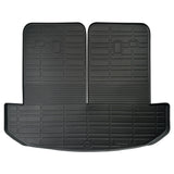 Auxko All Weather Cargo Mat & Back Seat Protector Fit for Hyundai Palisade 2020-2024 2025 TPE Rubber Trunk Liner Accessory Odorless Anti-Slip Black