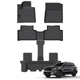 Auxko All Weather Floor Mats Fit for Kia Sorento Gasoline(6/7 Seat) 2021-2024 2025 TPE Liner Sorento 2021-2025 Accessories Set All Season Odorless Anti-Slip Floor Mats