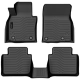 Auxko All Weather Floor Mats Fits for Mazda CX-50 2023 2024 2025 Not for Hybrid TPE Rubber Liners CX50 Accessories All Season Guard Odorless Anti-Slip Mats for 1st & 2nd Row Black