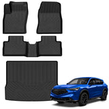 Auxko All Weather Floor Mats Cargo Mat for 2025 Acura ADX TPE Liners Accessories Guard Odorless Anti-Slip Floor Liners & Trunk Liner for 2025 Acura ADX