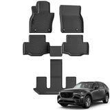 All Weather Floor Mats Fits for Mazda CX-90(Include PHEV) 2024 2025 6&7 seat 3 Rows TPE Rubber Liners Accessoires for Mazda CX90 2024 2025 All Season Guard Odorless Anti-Slip Mats