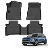 All Weather Floor Mats Fit for 2023 2024 2025 Kia NIRO(Include Hybrid Not PHEV or EV) TPE Rubber Liners Set NIRO Accessories All Season Guard Odorless Anti-Slip Floor Mats