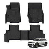 All Weather Floor Mats Fit for Jeep Grand Cherokee(WL Include 4xe, Not WK2 or WL75) 2022-2025 5 Seat Only TPE Rubber Liners All Season Guard Odorless Anti-Slip Floor Mats