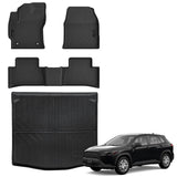 Auxko All Weather Floor Mats Cargo Mat Fit for Toyota Corolla Cross FWD Gas & AWD Hybrid 2025 2024 2023 2022 (Not for 2025 HEV SE) TPE Liners Accessories Guard Odorless Anti-Slip Floor & Cargo Liners