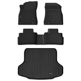 All Weather Floor Mats Cargo Mat Fit for Nissan Sentra 2020-2025 TPE Liners Sentra Accessories Set All Season Guard Odorless Anti-Slip Floor Mats Cargo Mat Black