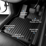 AUXKO All Weather Floor Mats for 2026 Tesla Model Y Juniper & New Model Y 2025 Floor mats Cargo Mat & Front Trunk Liner & Rear Lowest Cargo Mat Car Mats Set TPE Liners Accessories Guard Odorless Mats