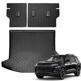 Auxko All Weather Cargo Mat with Backrest Mat Fit for Chevrolet/Chevy Equinox 2025 2026 Not EV TPE Equinox Mat Accessories All Season Odorless Anti-Slip Black