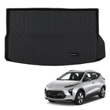 Auxko All Weather Cargo Mat Fit for Chevrolet Bolt EUV 2025 2024 2023 2022 TPE Trunk Mat Liner Accessories All Season Odorless Anti-Slip Black