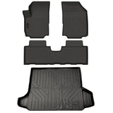 AUXKO All Weather Floor Mat & Cargo Mat Fit for GMC Terrain & Chevrolet Equinox 2018-2024 TPE Rubber Liners Accessories All Season Guard Odorless Anti-Slip Liner Black