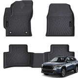 Auxko All Weather Floor Mats Fit for Toyota Corolla Cross AWD Gas 2022 2023 2024 2025 TPE Rubber Liners Set Corolla Cross Accessories All Season Guard Odorless Anti-Slip Floor Mats
