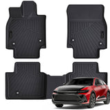 Auxko All Weather Floor Mats Fit for Toyota Crown & Crown Signia 2023 2024 2025 2026 TPE Liners Set Crown Accessories All Season Guard Odorless Anti-Slip