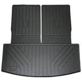 Auxko All Weather Cargo Mat with Back Seat Mat Fit for Ford Explorer 2025 2024 2023 2022 2021 2020 TPE Trunk Mat Accessories All Season Odorless Anti-Slip Black