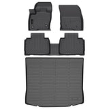 AUXKO All Weather Floor Mat & Cargo Mat Fit for Ford Edge 2015-2024 2025 TPE Rubber Liners Edge Accessories All Season Guard Odorless Anti-Slip Liner Black