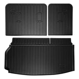 AUXKO All Weather Cargo Mats & Backrest Mat Fit for 2025 2024 Chevrolet Chevy Traverse (7&8 Seat Not for Limited) TPE Back Seat Protector Liner Accessory Odorless Black