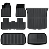 AUXKO - Alfombrillas para todo tipo de clima para Tesla 2025 2026 modelo Y de enebro y Tesla - Tapete de carga frontal para maletero trasero inferior TPE forros accesorios protector antideslizante sin
