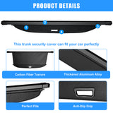 AUXKO Retractable Cargo Cover for GMC Acadia/Chevy Traverse 2025 2024/ Buick Enclave 2025, Trunk Cover Luggage Security Shade Cover Shielding Shade Anti-Peeping Luggage Privacy Screen, Carbon Fiber
