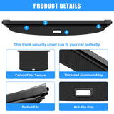 AUXKO Retractable Cargo Cover for Honda Passport 2027 2026, Carbon Fiber
