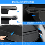 AUXKO Retractable Cargo Cover for Porsche Cayenne 2026-2019, Cargo Trunk Cover Luggage Security Shade Cover for 2026 2025 2024 Cayenne Shielding Shade Anti-Peeping Luggage Privacy Screen, Carbon Fiber