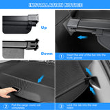 AUXKO Retractable Cargo Cover for Lincoln MKX 2018-2016, Trunk Cargo Cover Luggage Security Shade Cover for Lincoln Nautilus 2023-2019 Shielding Shade Anti-Peeping Luggage Privacy Screen, Carbon Fiber