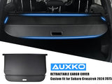 AUXKO Retractable Cargo Cover for 2026-2024 Subaru Crosstrek, Trunk Cargo Cover Luggage Security Shade Cover for Subaru Crosstrek 2025 Shielding Shade Anti-Peeping Luggage Privacy Screen, Carbon Fiber