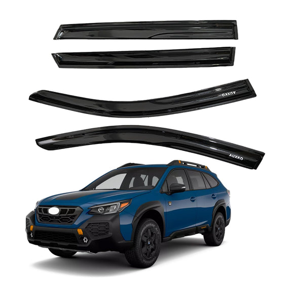 AUXKO Rain Guards for Subaru Outback 2020-2025, Easy Install Window Vent Visors Accessories - Tape-On Window Visors Rain Guards for Ford Outback, Car Side Window Wind Deflectors & Visors for SUV Black