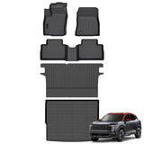 Auxko All Weather Floor Mats Cargo Mat with Backrest Mat Fit for Nissan Kicks 2026 2025 TPE Liners Accessories Odorless Floor Mats Cargo Mat with Back Seat Protector Black