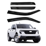 AUXKO Rain Guards for 2022-2025 Ford Maverick XL XLT Lariat, Window Vent Visors Accessory - Tape-On Rain Guard Window Visor, Easy Install Car Side Window Wind Deflectors & Visors Smoke for Ford Black